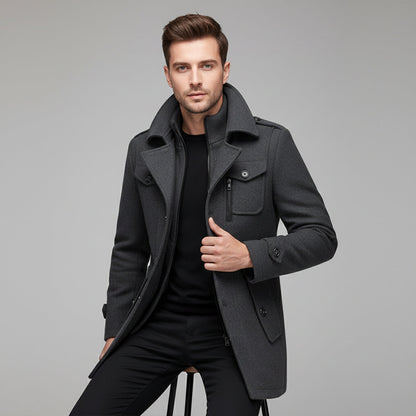 Men's Wool Blend Winter Coat