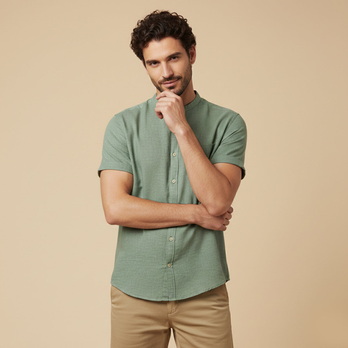 Men's Oversized Cotton Linen Shirt