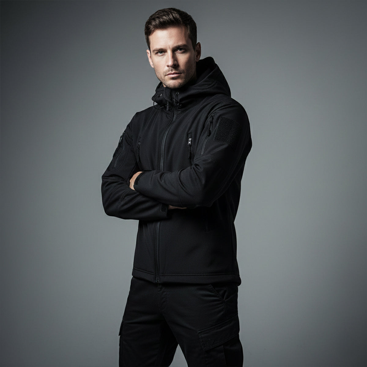 Men's Waterproof Tactical Jacket With Hood