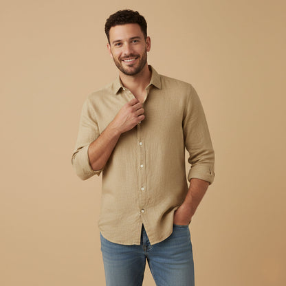 Men's Cotton Linen Casual Summer Shirt