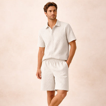 Men's Casual Summer Shirt And Shorts Set