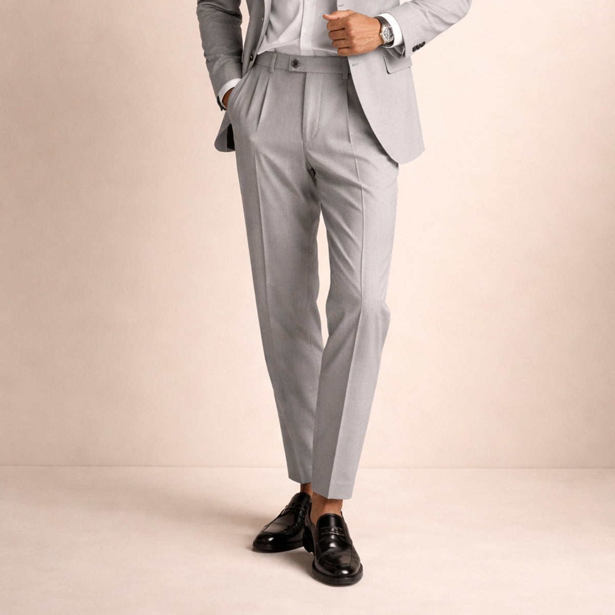 Men's Classic Pleated Tailored Pants