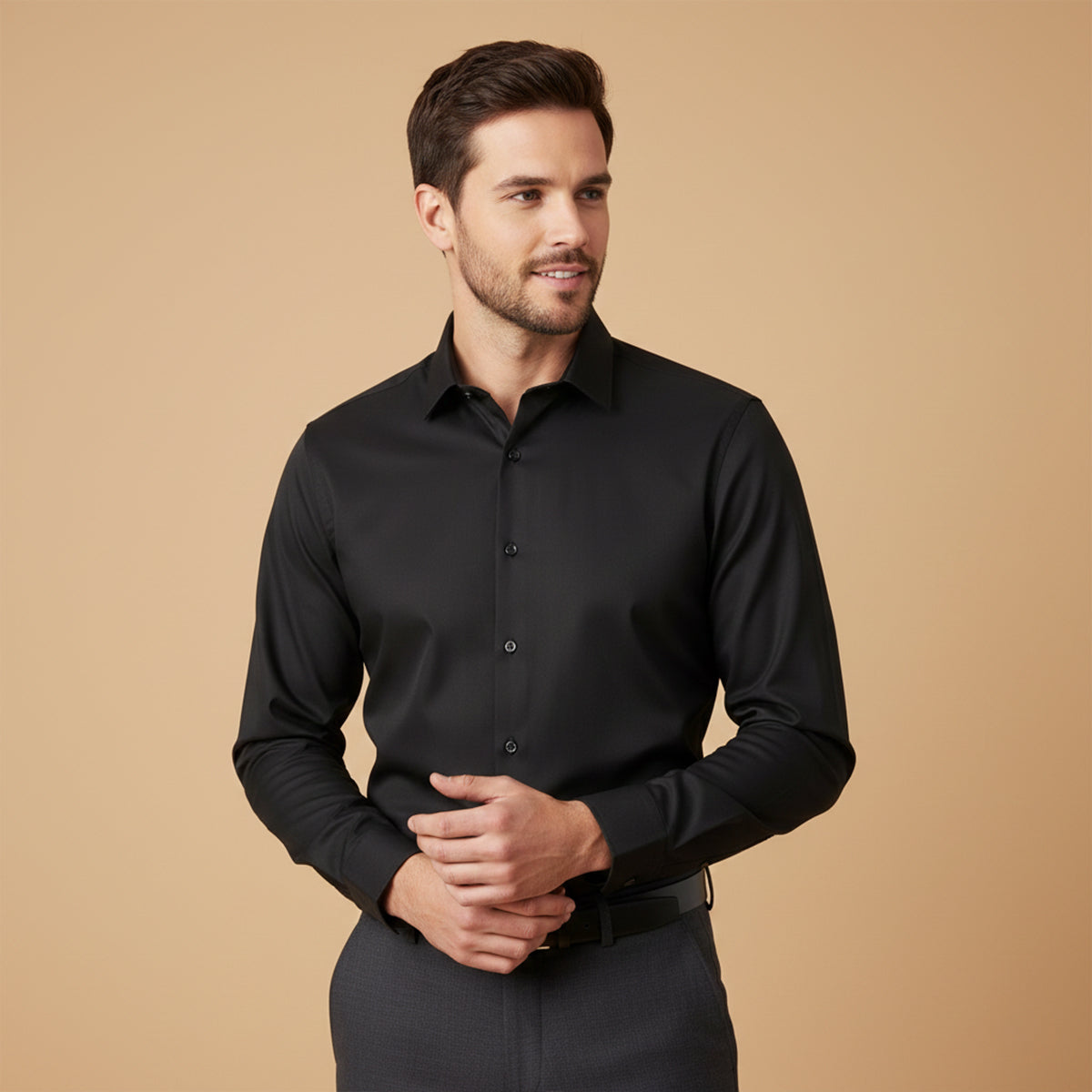 Men's Classic Formal Dress Shirt Button Up