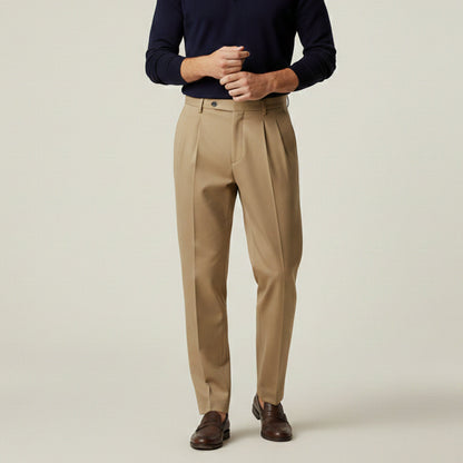 Men's Linen Summer Pants Loose Fit Lightweight Beige