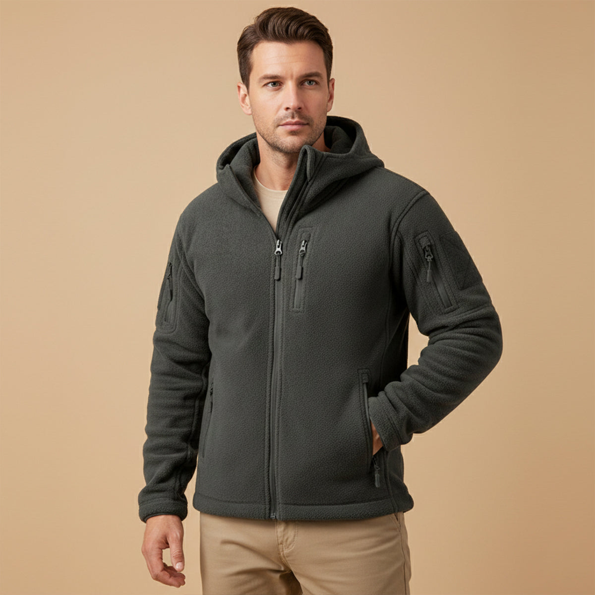 Moray Men's Tactical Fleece Hooded Jacket