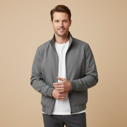 Men's Fleece Lined Windbreaker Lightweight Bomber Jacket