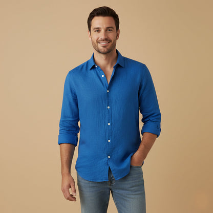 Men's Cotton Linen Casual Summer Shirt