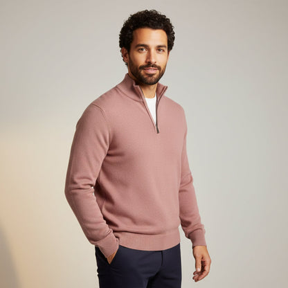 Men's Quarter Zip Sweater Smart Casual