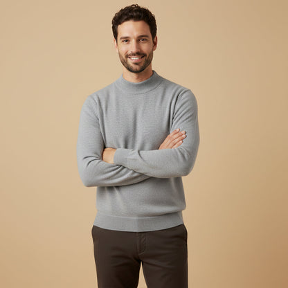 Men's Mock Neck Knit Sweater