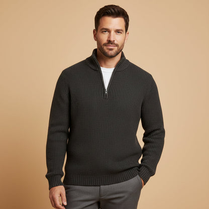 Vicenza Men's Soft Knit Half Zip Sweater