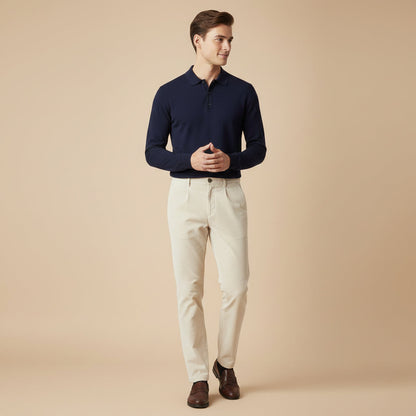 Men's Corduroy Pants Elastic Waist Casual