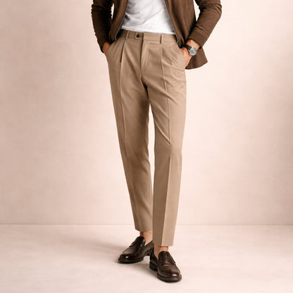 Men's Classic Pleated Tailored Pants
