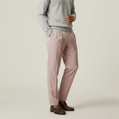 Men's Linen Summer Pants Loose Fit Lightweight Beige
