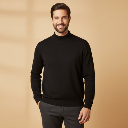 Men's Mock Neck Knit Sweater