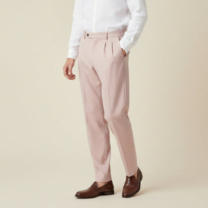 Men's Linen Summer Pants Loose Fit Breathable Beige