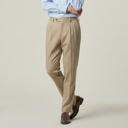 Men's Linen Summer Pants Loose Fit Lightweight Beige