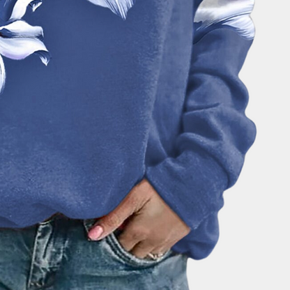 Women's Floral Sweatshirt Soft Breathable Long Sleeve