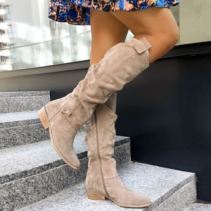 Women's Flat Boots Closed Toe