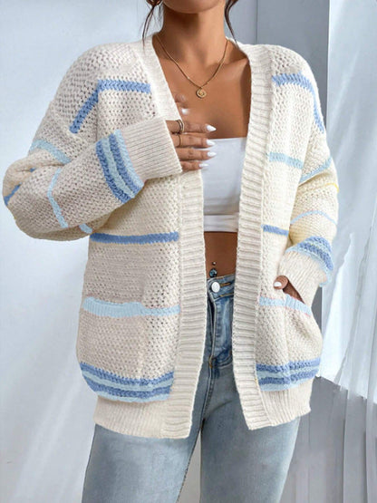 Image of Sadie | Women's Oversized Striped Cardigan
