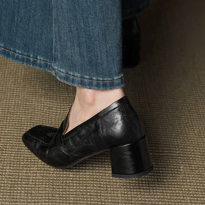 Image of Sadie | Women's Slip-On Block Heel Loafers