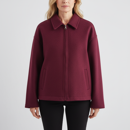 Women's Relaxed Fit Zip Up Jacket - VibreMode