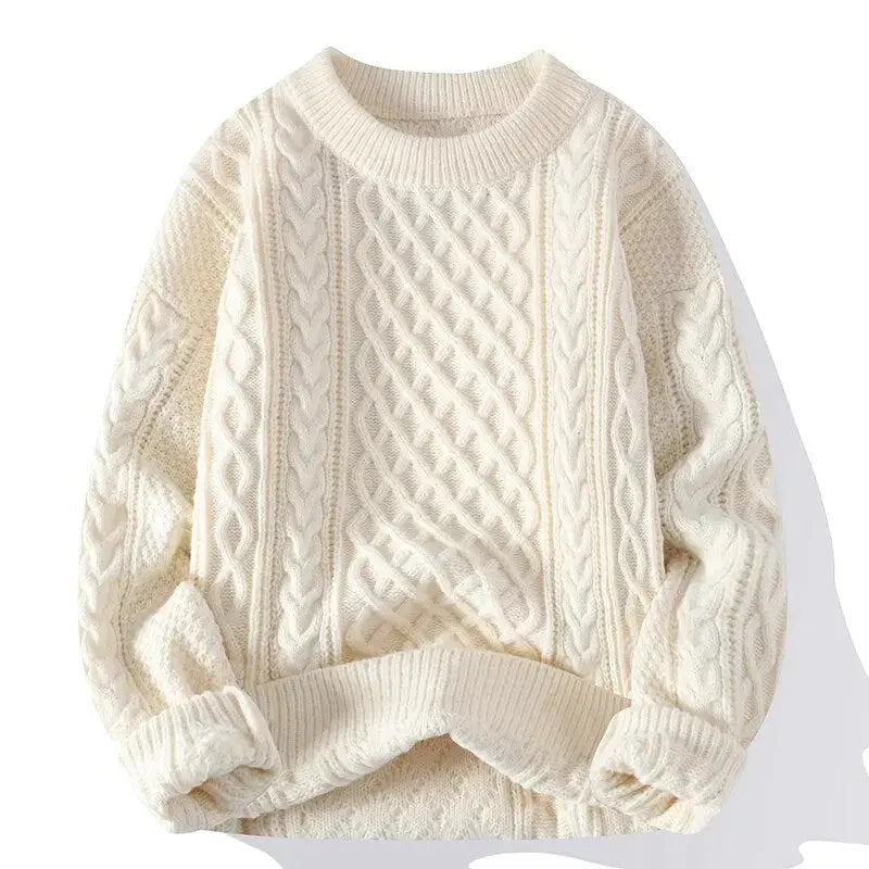 Image of Sam | Men's Crewneck Patterned Long Sleeve Sweater