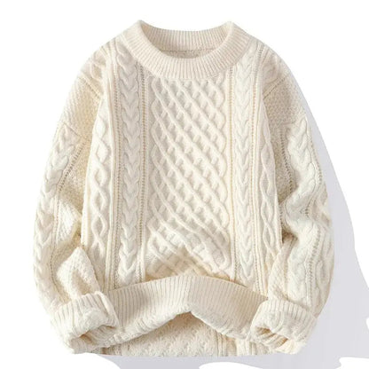 Image of Sam | Men's Crewneck Patterned Long Sleeve Sweater