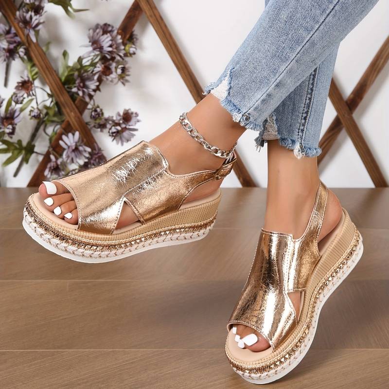Luxury Women's Glitter Platform Sandals