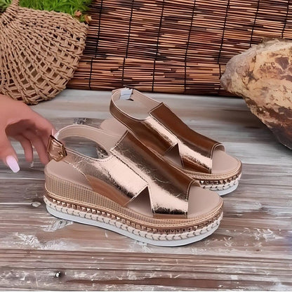 Luxury Women's Glitter Platform Sandals