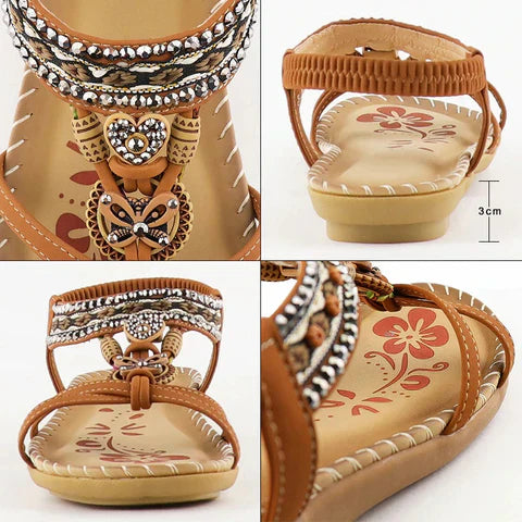 Comfy Women's Heeled Contour Sandals