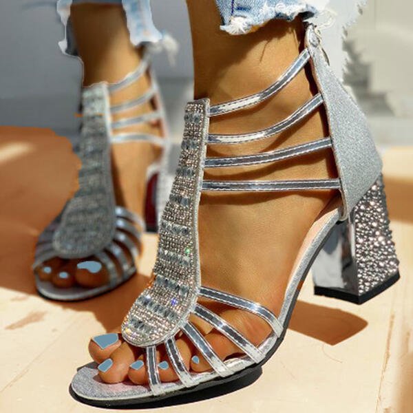 Comfortable Ankle Strap High Heel Summer Sandals