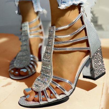 Comfortable Ankle Strap High Heel Summer Sandals