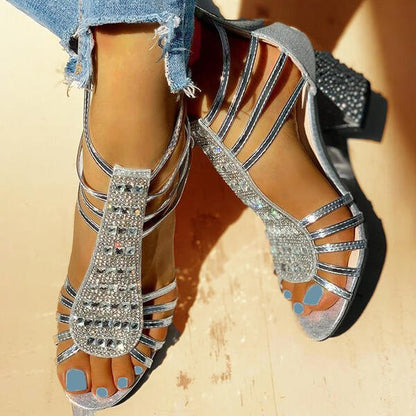 Comfortable Ankle Strap High Heel Summer Sandals