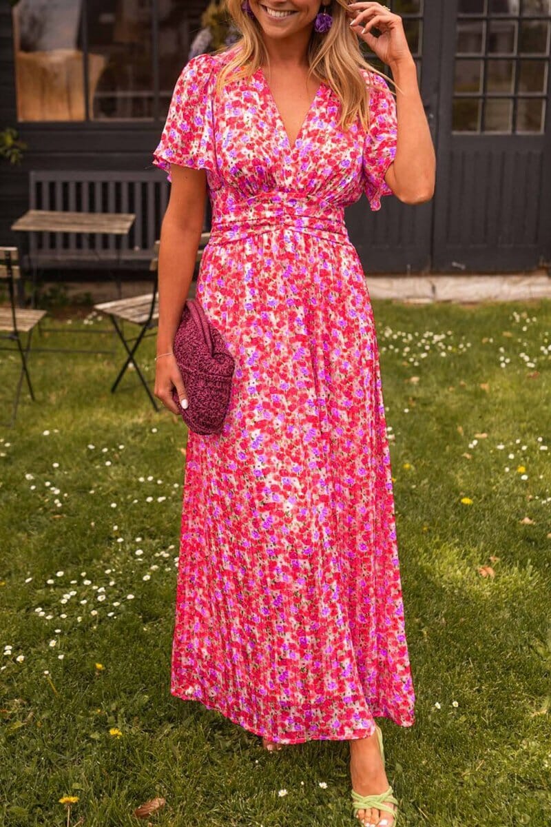 Beautiful V-Neck Long Maxi Dress