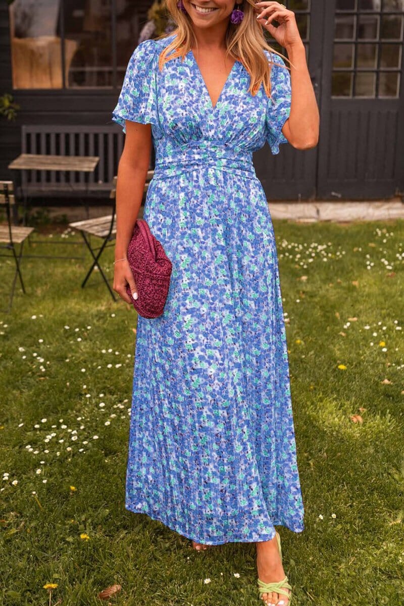 Beautiful V-Neck Long Maxi Dress
