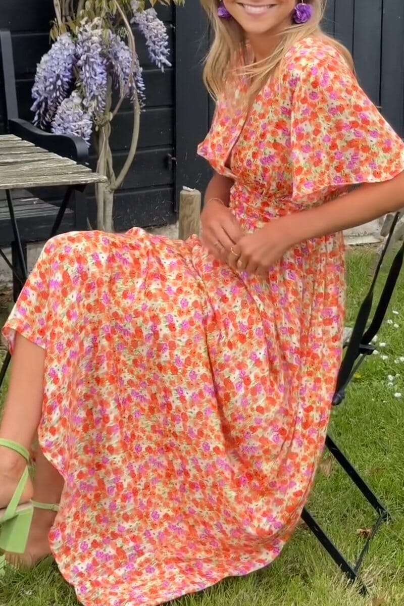 Beautiful V-Neck Long Maxi Dress