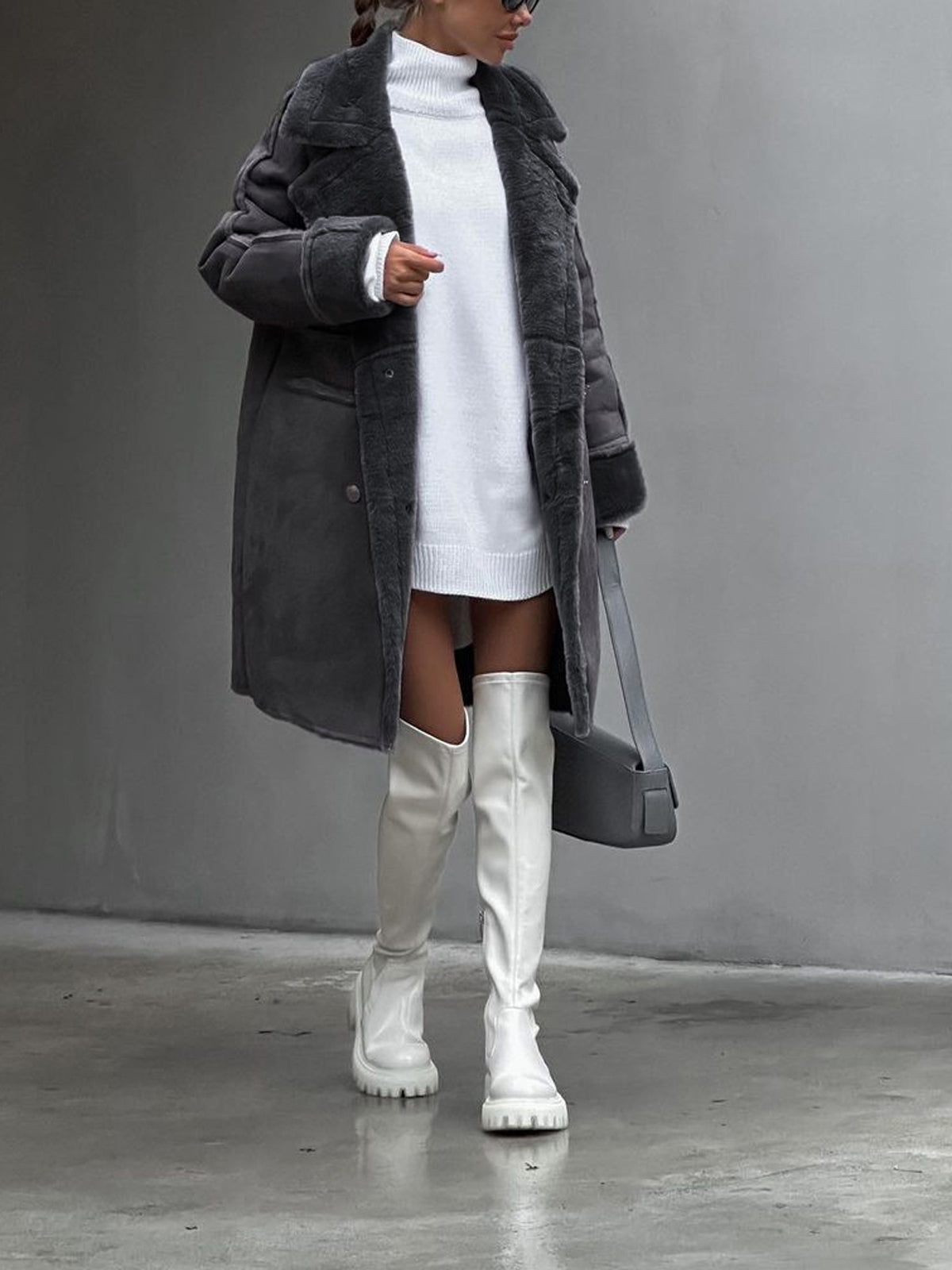 Image of Sandy | Women's Oversized Shearling Long Coat