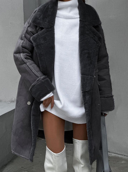 Image of Sandy | Women's Oversized Shearling Long Coat