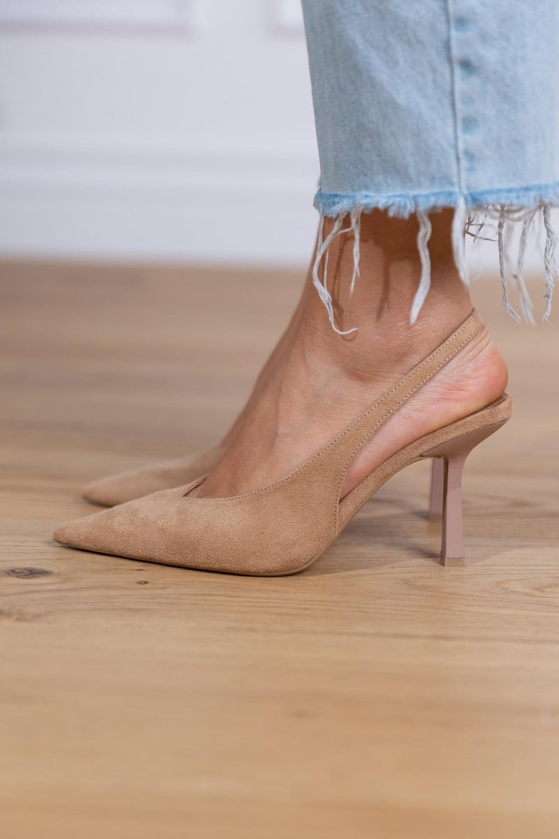 Women's Low Heels Pointed Toe Slingback Shoes - VibreMode