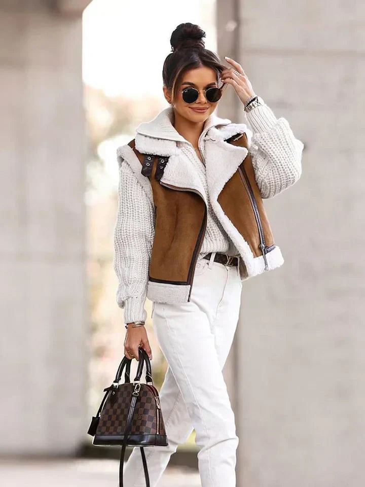 Women's Asymmetric Zipper Cardigan - VibreMode