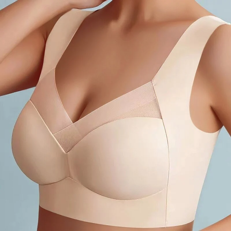 Women's Full Cup Wireless Bra Adjustable Strap