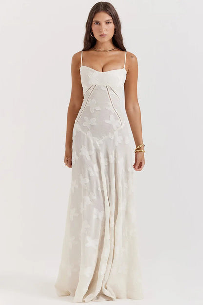 Flowy Sundress with Open Back and Adjustable Shoulder Straps