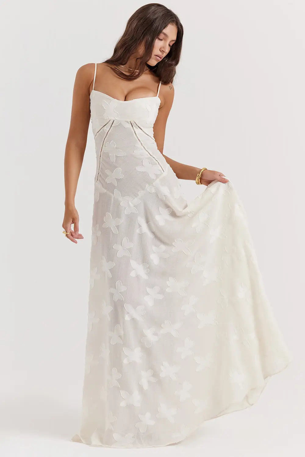 Flowy Sundress with Open Back and Adjustable Shoulder Straps
