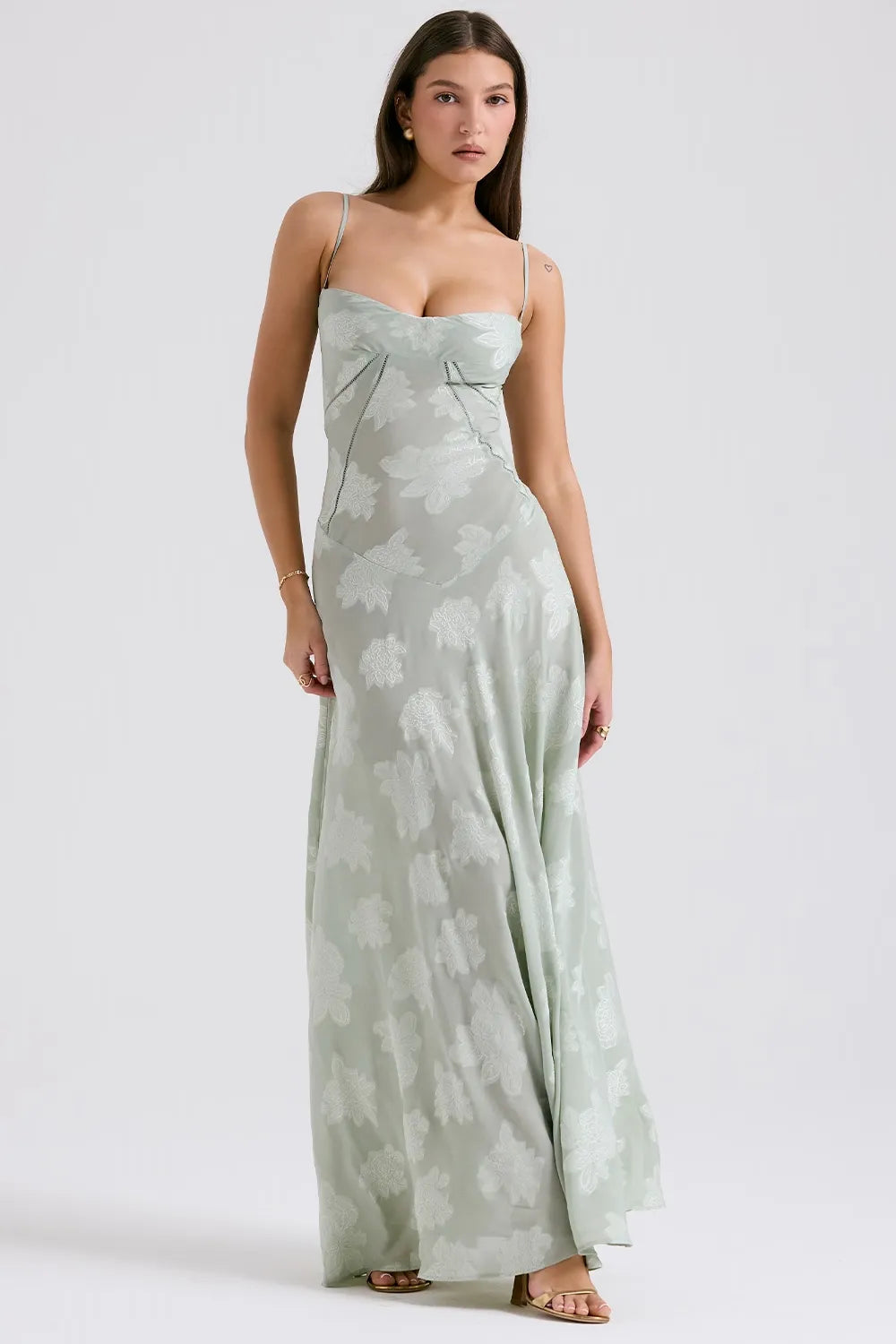Women's Long Summer Dress Open Back Adjustable Straps