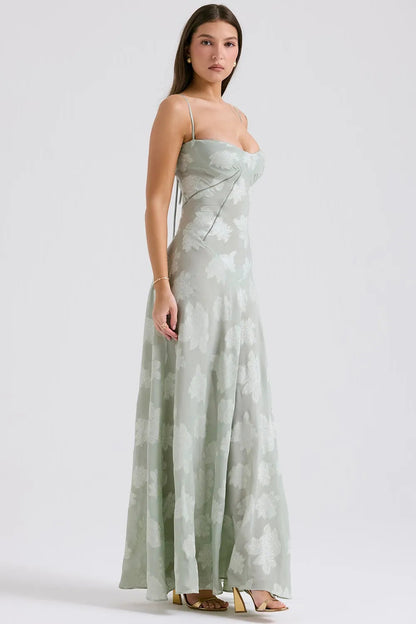Flowy Sundress with Open Back and Adjustable Shoulder Straps