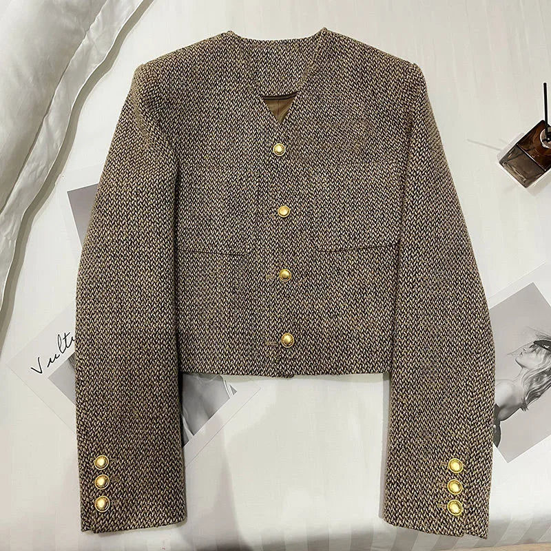 Image of Serena | Women's Cropped Button Front Jacket