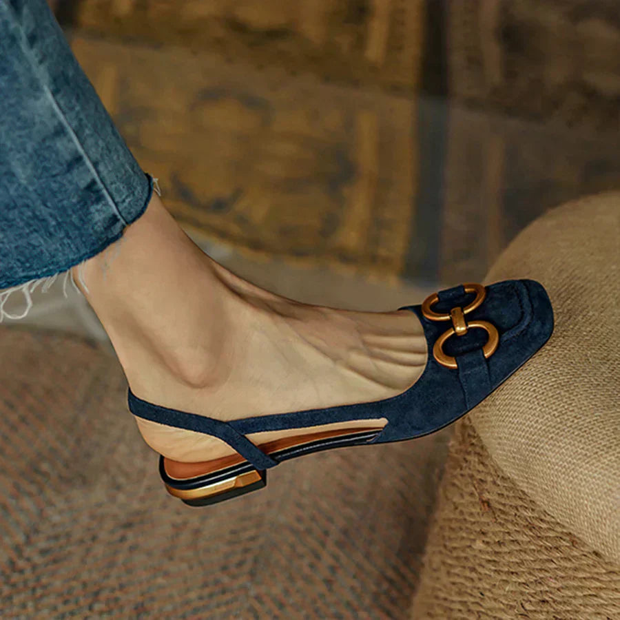 Image of Serena | Women's Slingback Square Toe Loafers