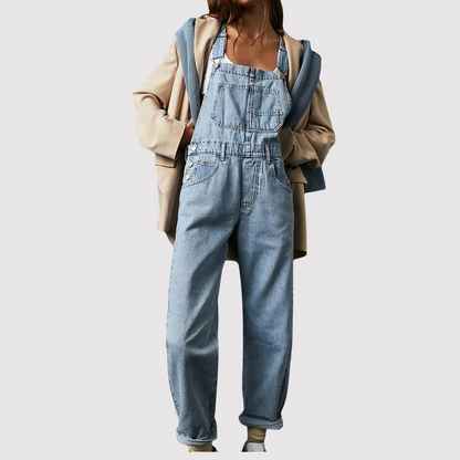 Women's Denim Jumpsuit Casual Everyday Blue