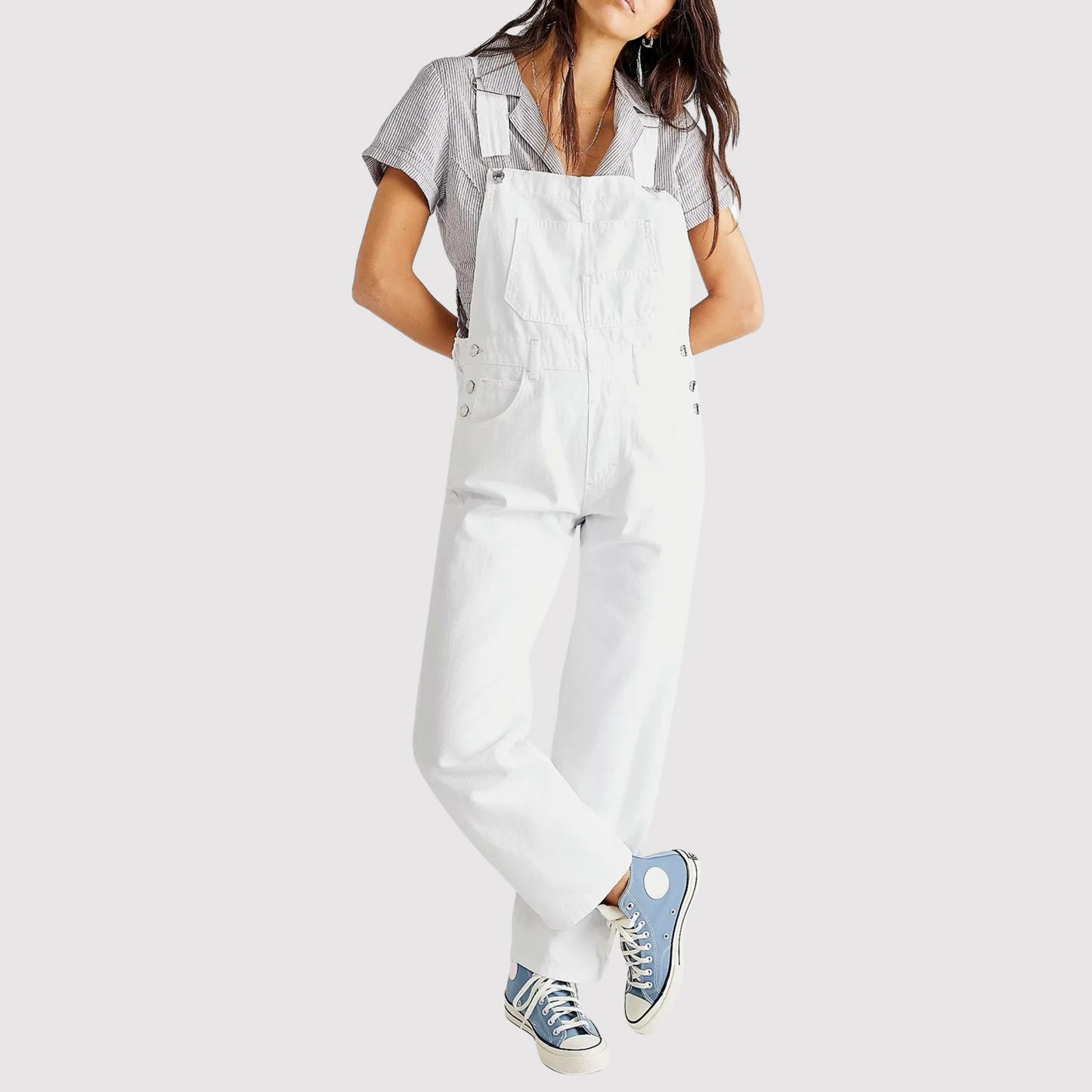Women's Denim Jumpsuit Casual Everyday Blue - VibreMode