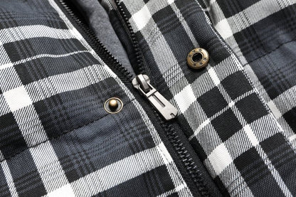 Image of Seth | Men's Hooded Plaid Vest